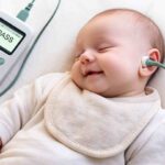 Bambino durante screening uditivo neonatale
