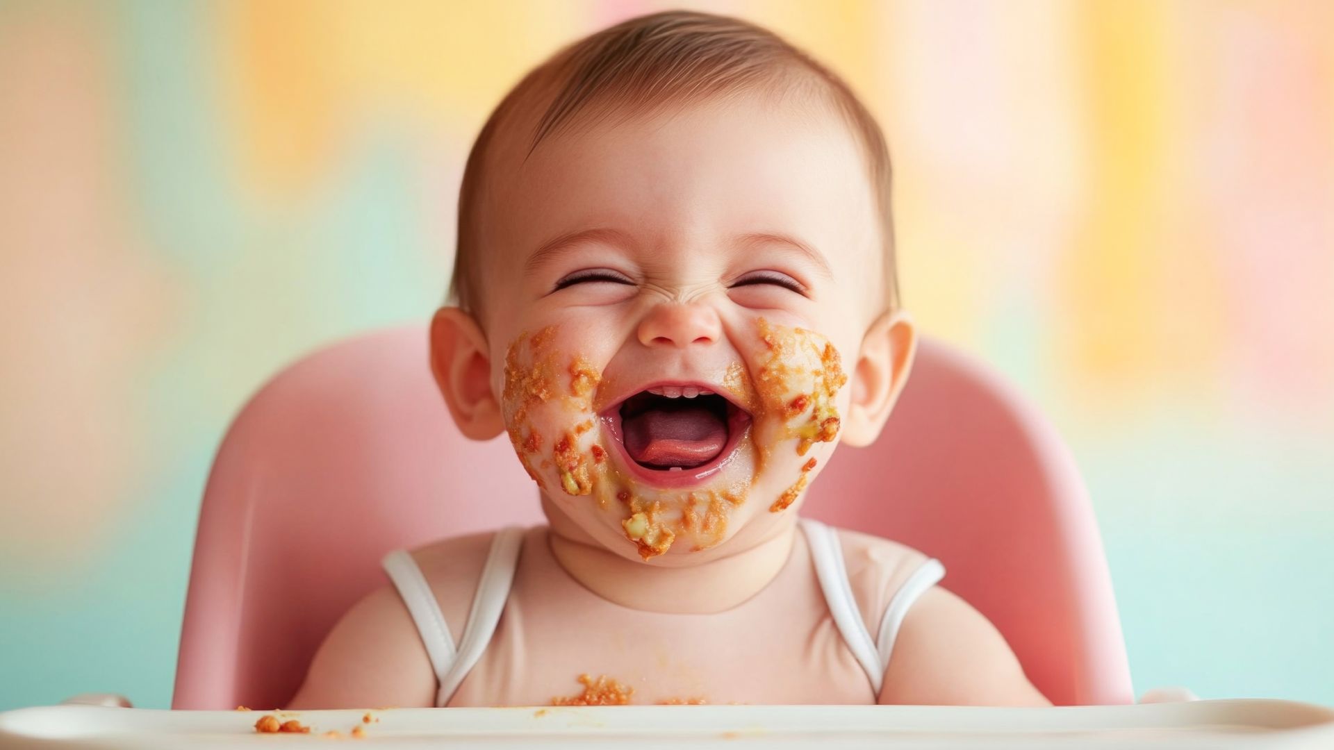 bambino alla scoperta degli alimenti durante lo svezzamento